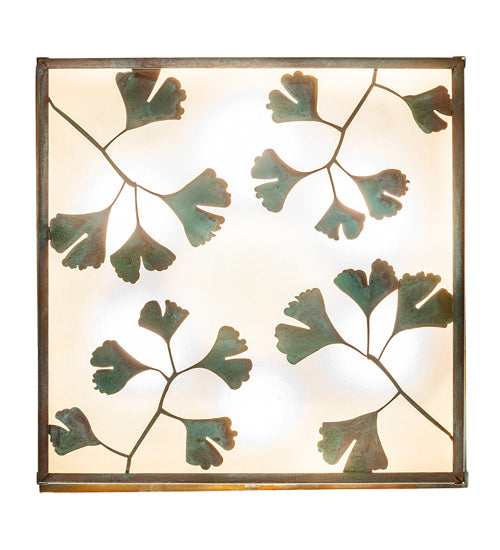 Meyda Tiffany 220112 Six Light Flushmount, Verdi Brass