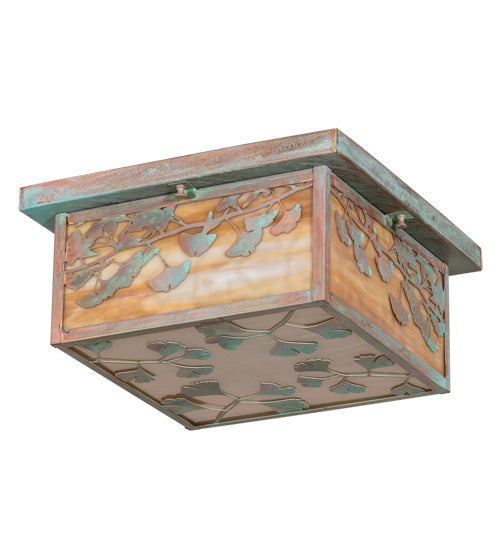 Meyda Tiffany 220113 Two Light Flushmount, Verdigris