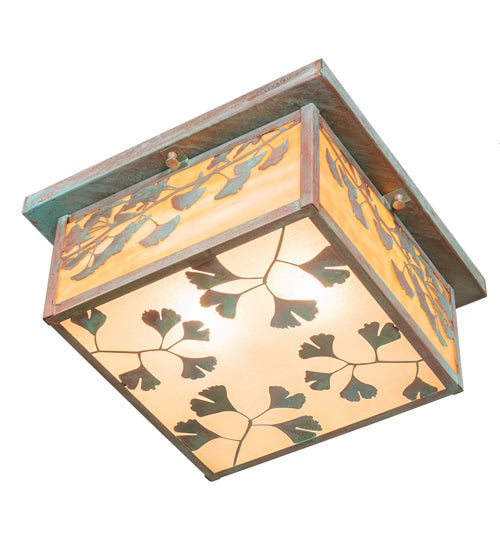 Meyda Tiffany 220113 Two Light Flushmount, Verdigris