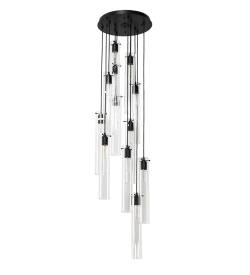 Meyda Tiffany 220696 12 Light Pendant, Solar Black