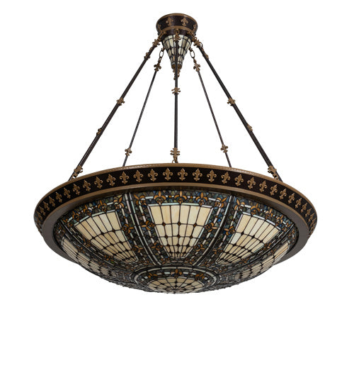 Meyda Tiffany 221466 Ten Light Semi-Flushmount, Copper Vein And Nu Gold
