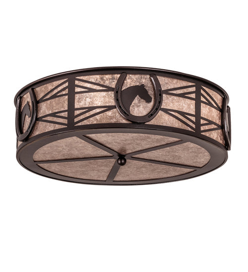 Meyda Tiffany 221494 Four Light Flushmount, Mahogany Bronze