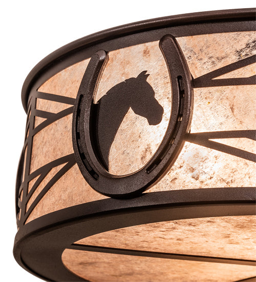 Meyda Tiffany 221494 Four Light Flushmount, Mahogany Bronze