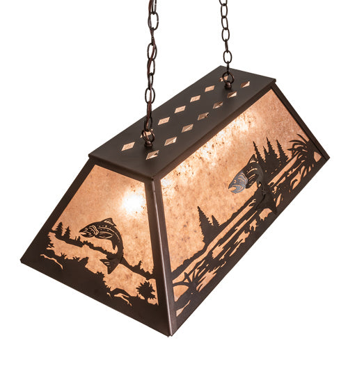 Meyda Tiffany 221614 Six Light Pendant, Mahogany Bronze