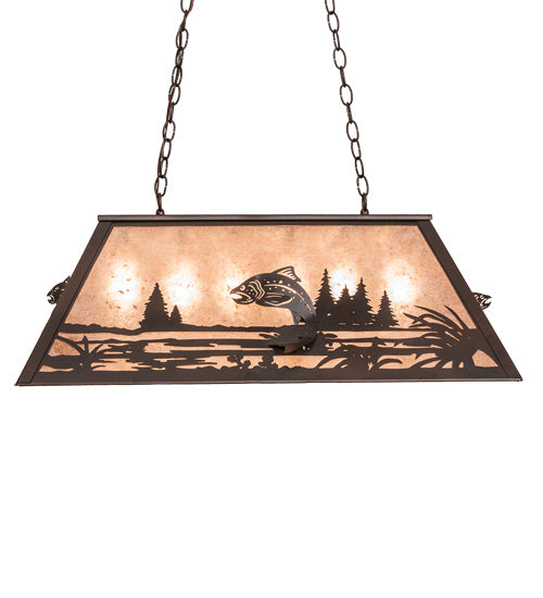 Meyda Tiffany 221614 Six Light Pendant, Mahogany Bronze