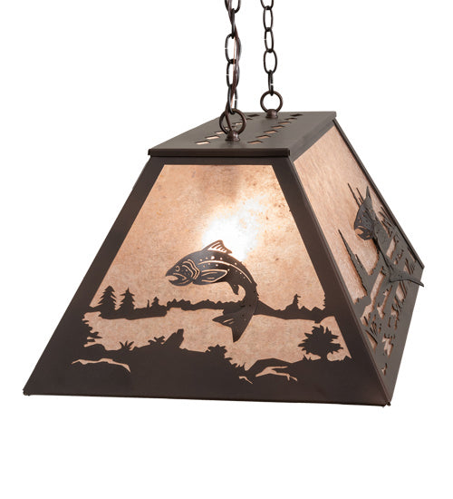 Meyda Tiffany 221614 Six Light Pendant, Mahogany Bronze