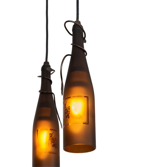 Meyda Tiffany 221919 Four Light Pendant, Mahogany Bronze