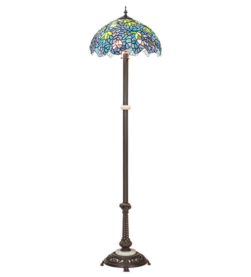 Meyda Tiffany 225024 Three Light Floor Lamp, Mahogany Bronze