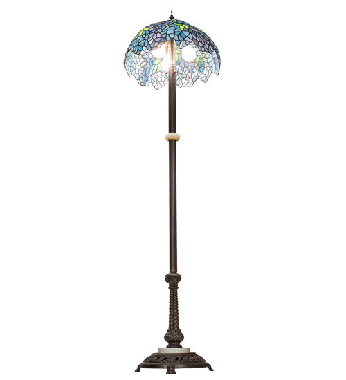 Meyda Tiffany 225024 Three Light Floor Lamp, Mahogany Bronze
