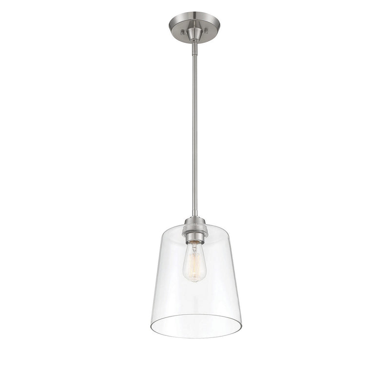 Meridian M70081BN One Light Pendant, Brushed Nickel