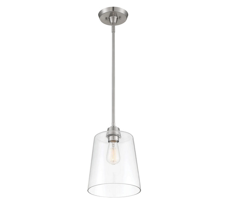 Meridian M70081BN One Light Pendant, Brushed Nickel