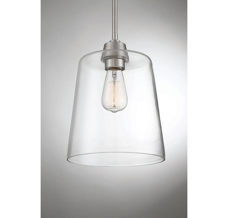 Meridian M70081BN One Light Pendant, Brushed Nickel