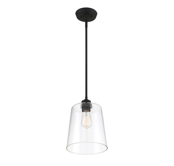 Meridian M70081MBK One Light Pendant, Matte Black