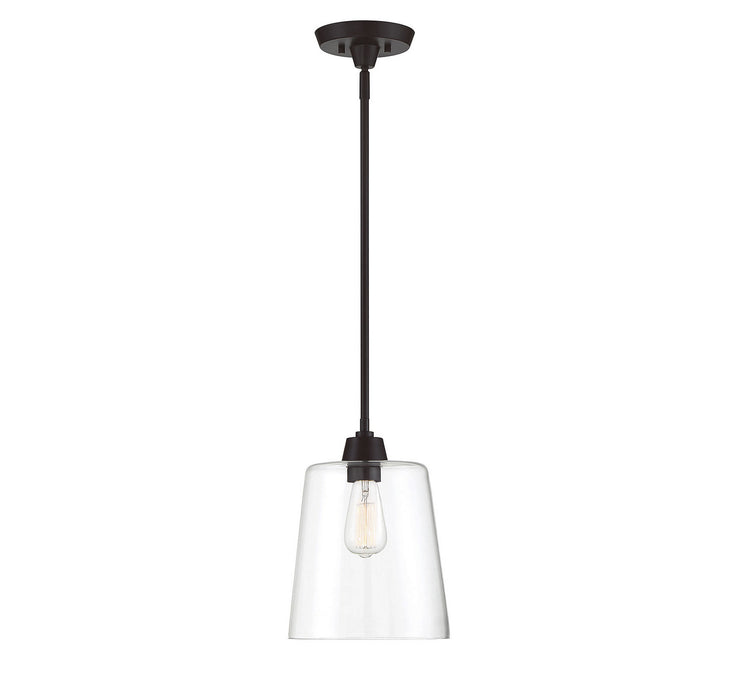 Meridian M70081ORB One Light Pendant, Oil Rubbed Bronze