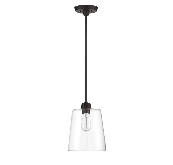 Meridian M70081ORB One Light Pendant, Oil Rubbed Bronze