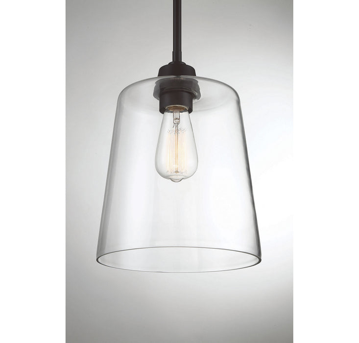 Meridian M70081ORB One Light Pendant, Oil Rubbed Bronze