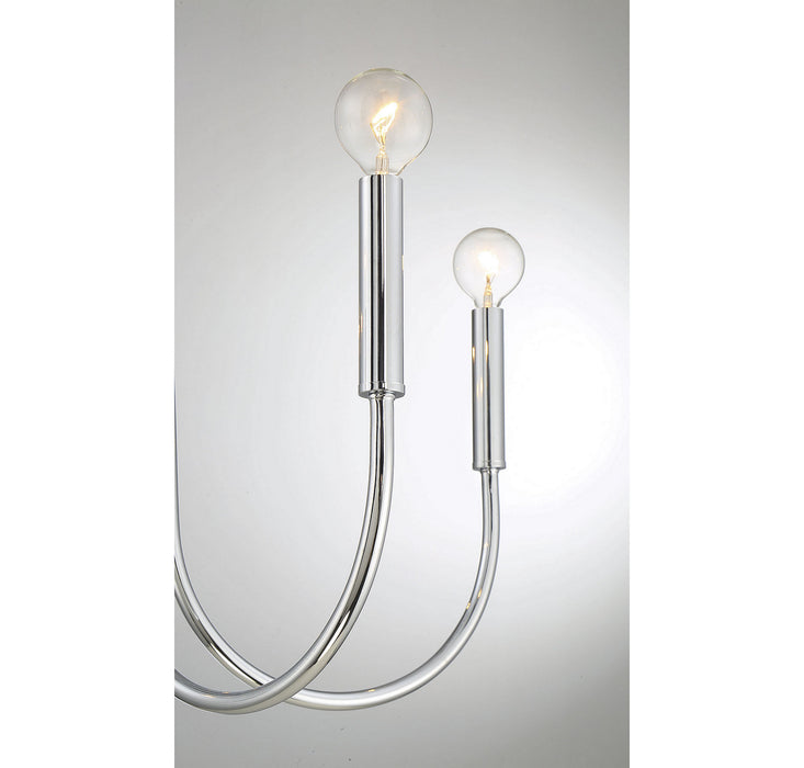 Meridian M10066CH Five Light Chandelier, Chrome