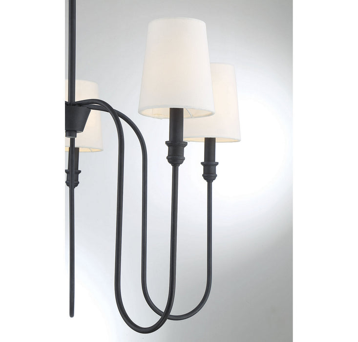 Meridian M10077AI Five Light Chandelier, Aged Iron