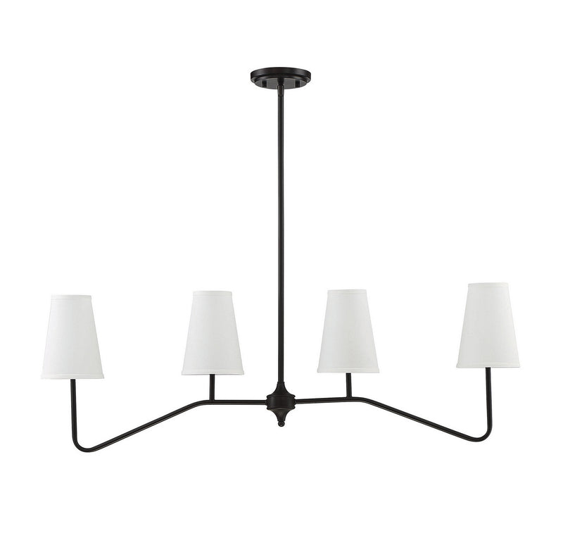 Meridian M10078ORB Four Light Chandelier, Oil Rubbed Bronze