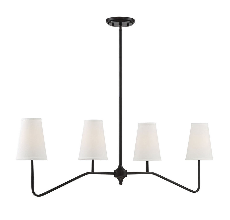 Meridian M10078ORB Four Light Chandelier, Oil Rubbed Bronze