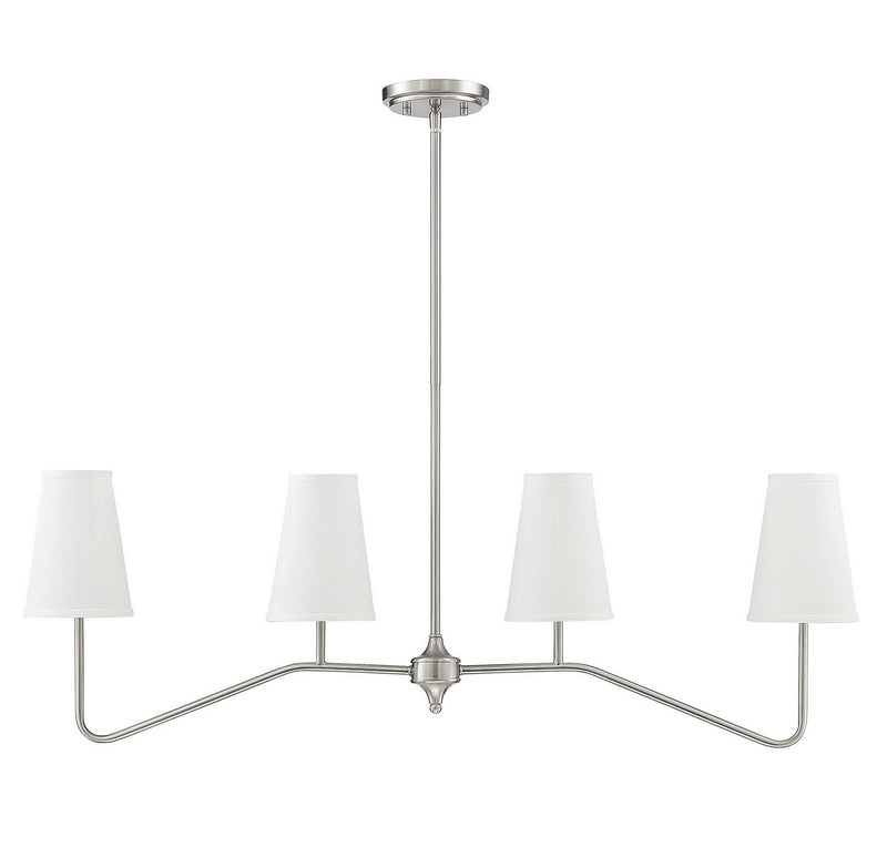 Meridian M10078BN Four Light Chandelier, Brushed Nickel