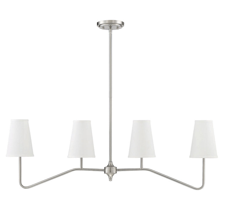 Meridian M10078BN Four Light Chandelier, Brushed Nickel