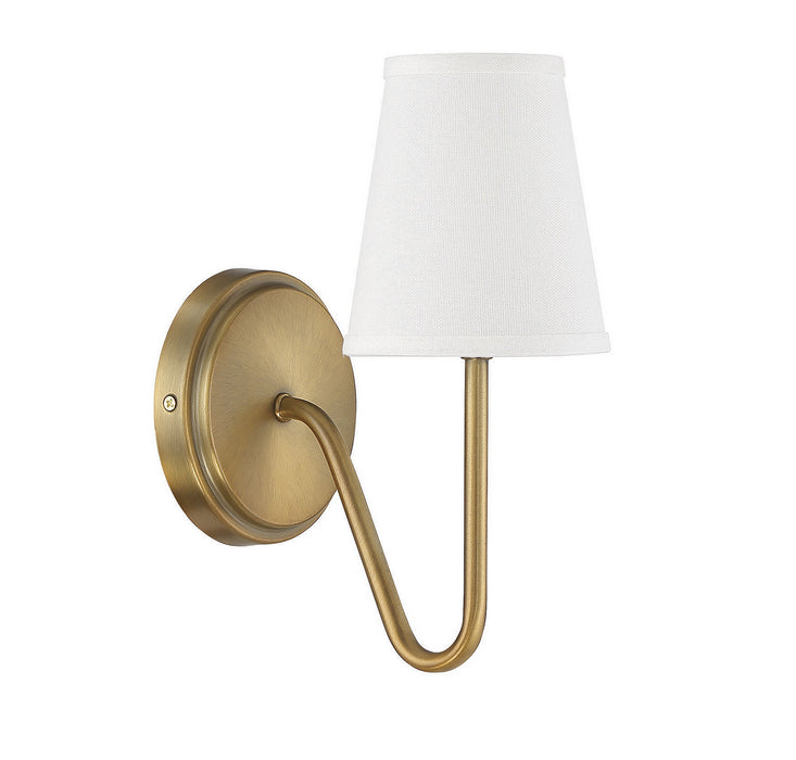 Meridian M90054NB One Light Wall Sconce, Natural Brass