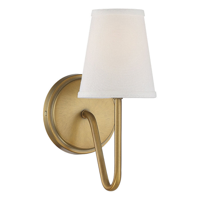 Meridian M90054NB One Light Wall Sconce, Natural Brass