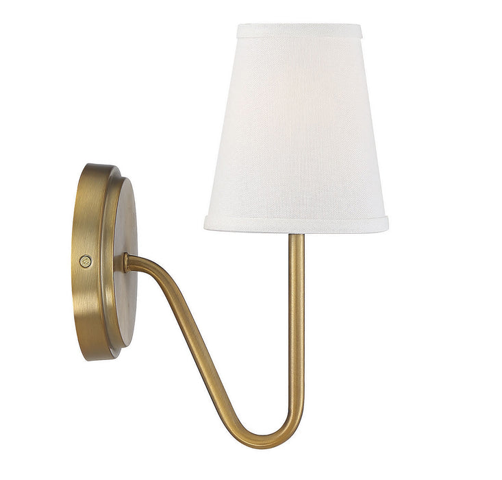 Meridian M90054NB One Light Wall Sconce, Natural Brass