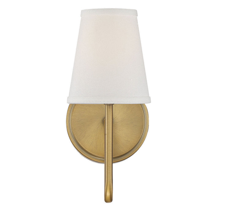 Meridian M90054NB One Light Wall Sconce, Natural Brass