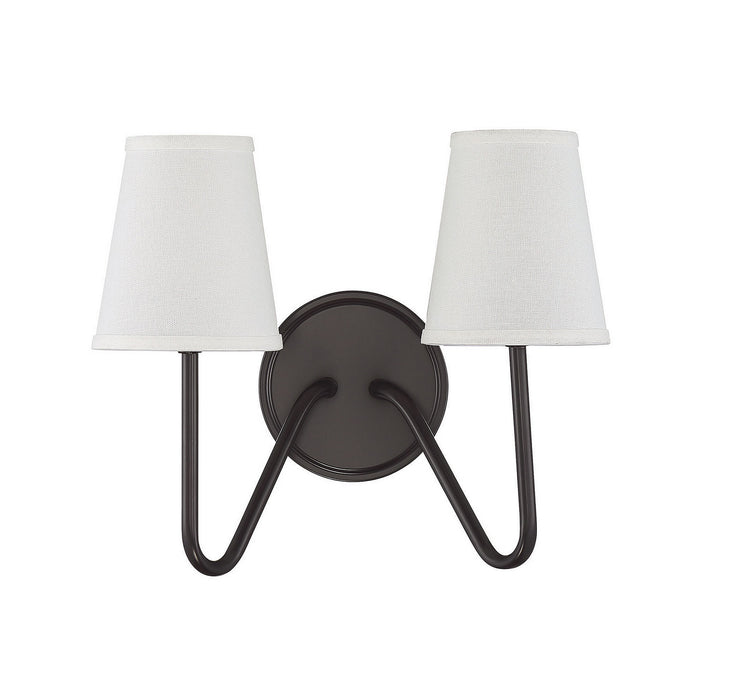 Meridian M90055ORB Two Light Wall Sconce, Oil Rubbed Bronze