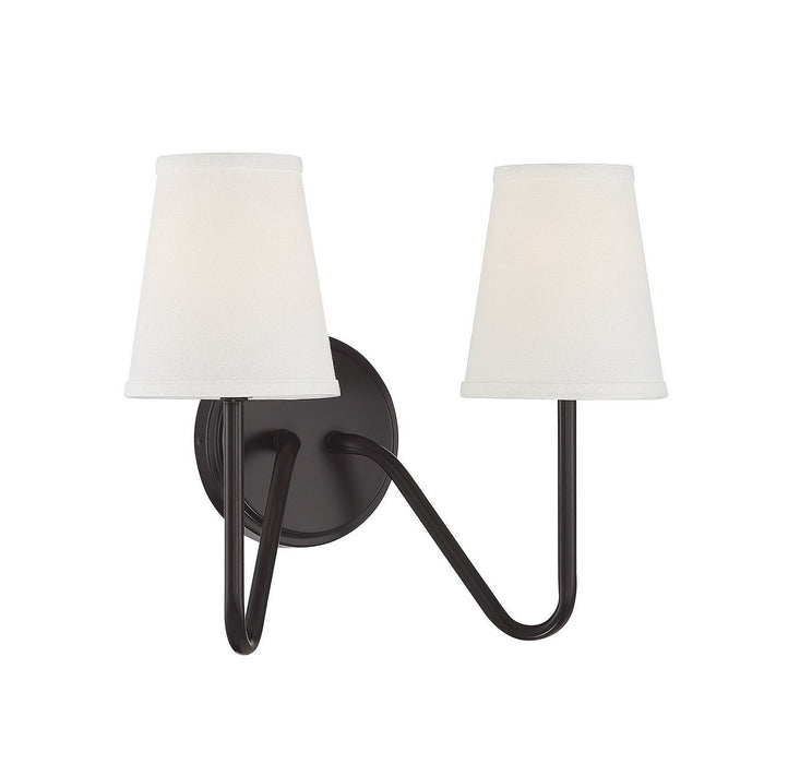 Meridian M90055ORB Two Light Wall Sconce, Oil Rubbed Bronze