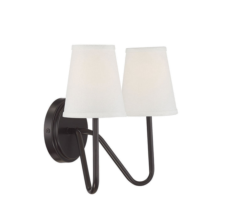 Meridian M90055ORB Two Light Wall Sconce, Oil Rubbed Bronze