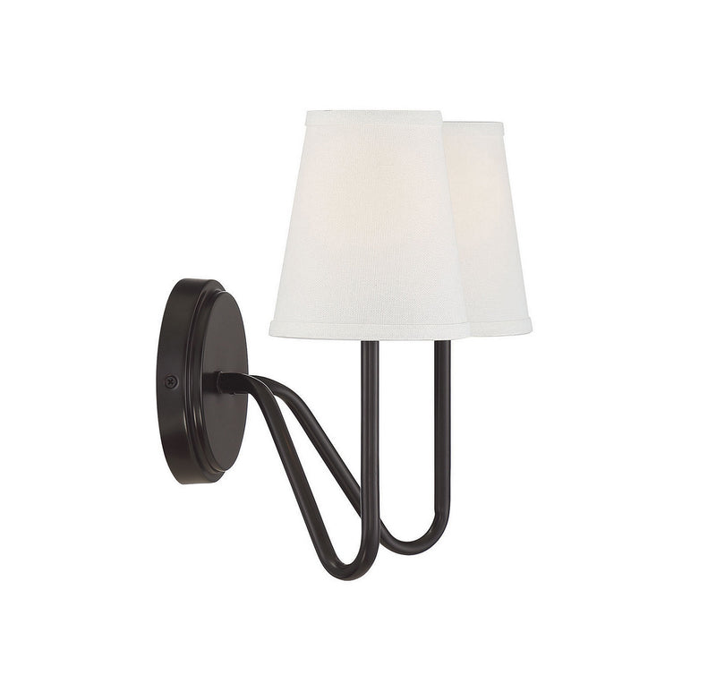 Meridian M90055ORB Two Light Wall Sconce, Oil Rubbed Bronze