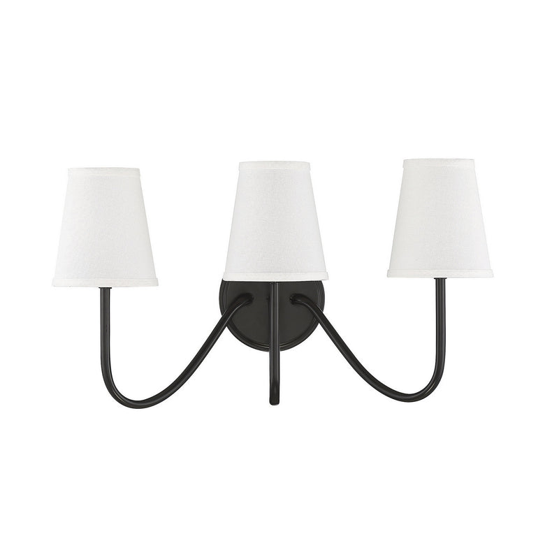 Meridian M90056ORB Three Light Wall Sconce, Oil Rubbed Bronze