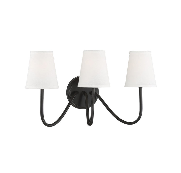 Meridian M90056ORB Three Light Wall Sconce, Oil Rubbed Bronze