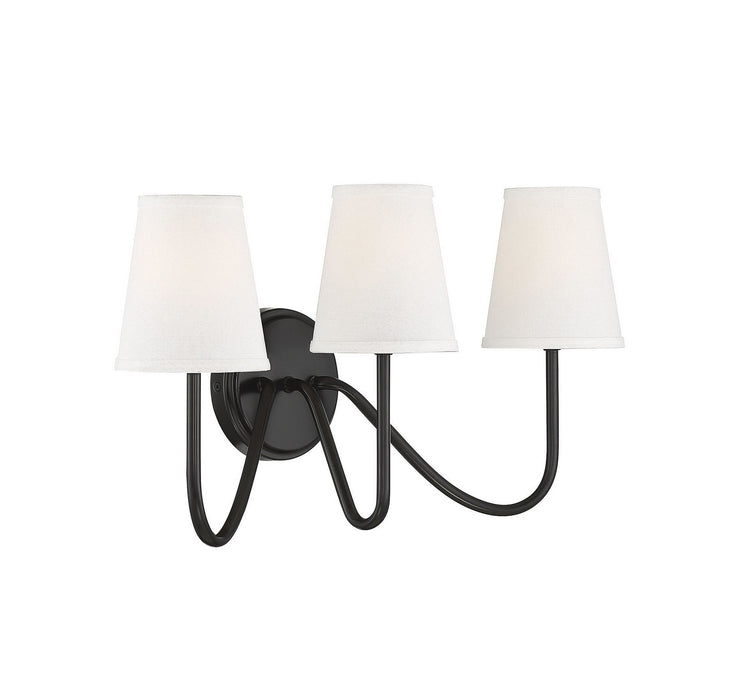 Meridian M90056ORB Three Light Wall Sconce, Oil Rubbed Bronze