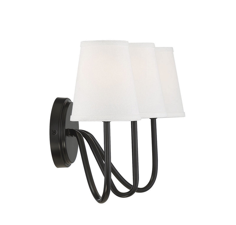 Meridian M90056ORB Three Light Wall Sconce, Oil Rubbed Bronze