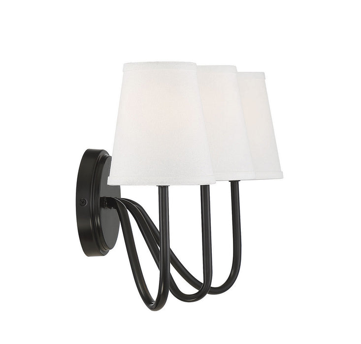 Meridian M90056ORB Three Light Wall Sconce, Oil Rubbed Bronze