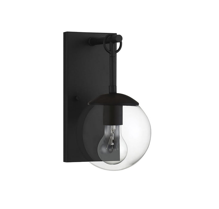 Meridian M50029BK One Light Outdoor Wall Sconce, Matte Black