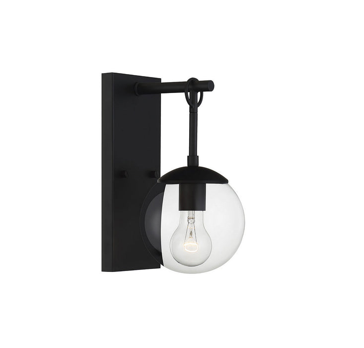 Meridian M50029BK One Light Outdoor Wall Sconce, Matte Black