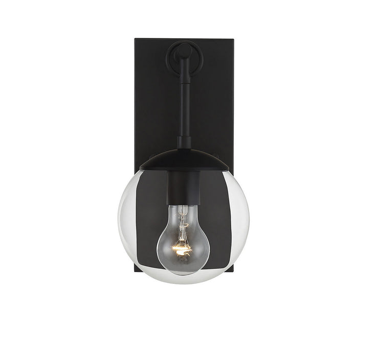 Meridian M50029BK One Light Outdoor Wall Sconce, Matte Black