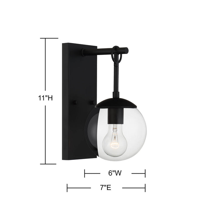 Meridian M50029BK One Light Outdoor Wall Sconce, Matte Black