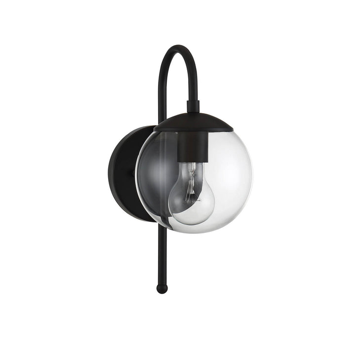 Meridian M50030BK One Light Outdoor Wall Sconce, Matte Black