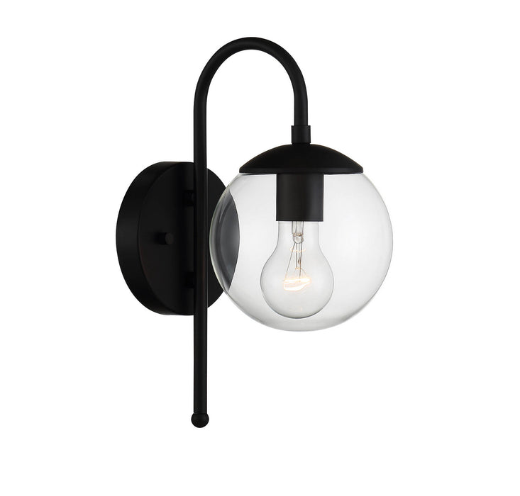 Meridian M50030BK One Light Outdoor Wall Sconce, Matte Black