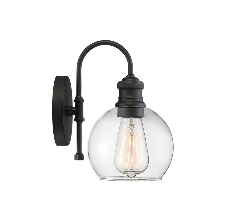 Meridian M50040BK One Light Outdoor Wall Sconce, Matte Black