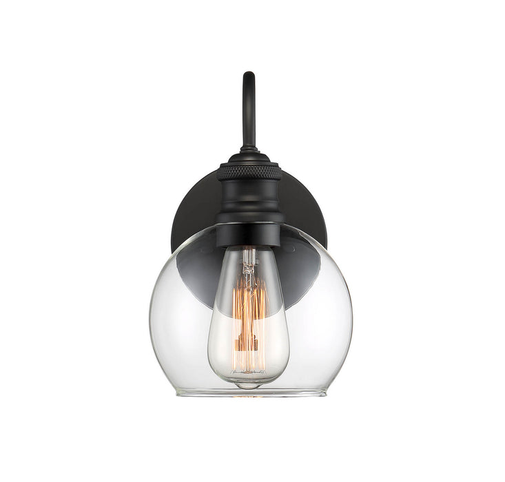 Meridian M50040BK One Light Outdoor Wall Sconce, Matte Black