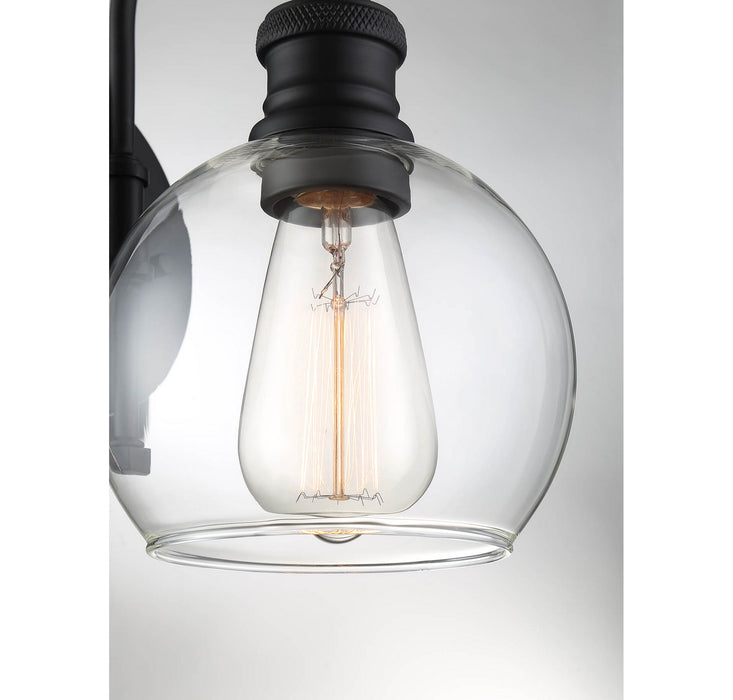 Meridian M50040BK One Light Outdoor Wall Sconce, Matte Black