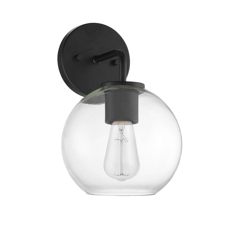 Meridian M50044BK One Light Outdoor Wall Sconce, Matte Black