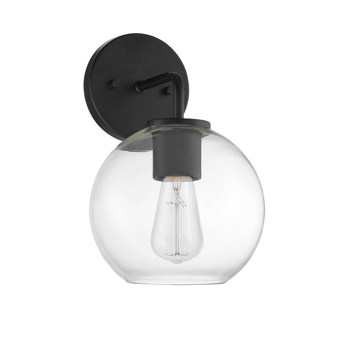 Meridian M50044BK One Light Outdoor Wall Sconce, Matte Black